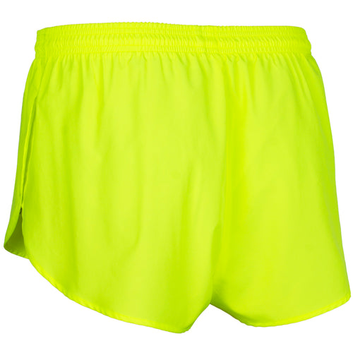 Men's Neon Yellow 1" Elite Split Shorts