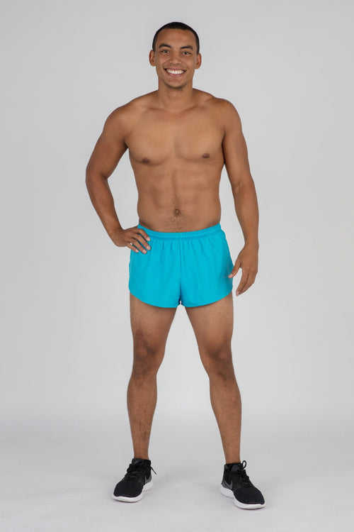 Men's Vivid Blue 1" Elite Split Shorts