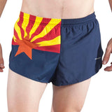 MEN'S 1 INCH INSEAM ELITE SPLIT RUNNING SHORTS- ARIZONA