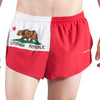 MEN'S 1 INCH INSEAM ELITE SPLIT RUNNING SHORTS- CALIFORNIA