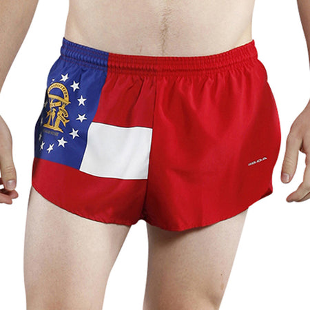 MEN'S 1 INCH INSEAM ELITE SPLIT RUNNING SHORTS- SOUTH DAKOTA