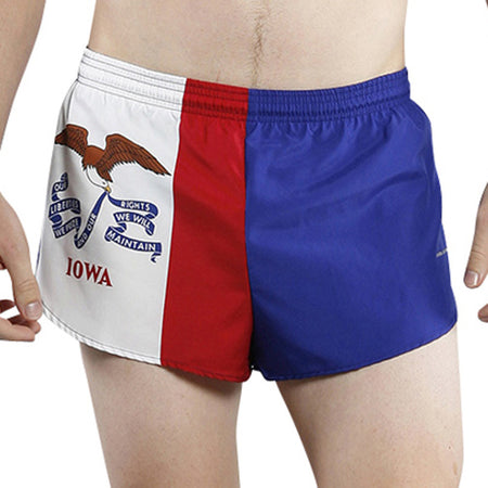 MEN'S 1 INCH INSEAM ELITE SPLIT RUNNING SHORTS- ILLINOIS