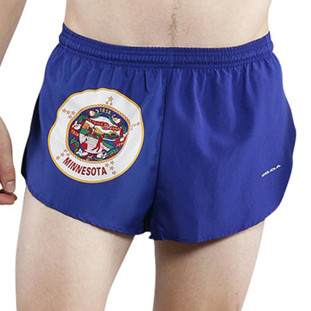 MEN'S 1 INCH INSEAM ELITE SPLIT RUNNING SHORTS- MASSACHUSETTS