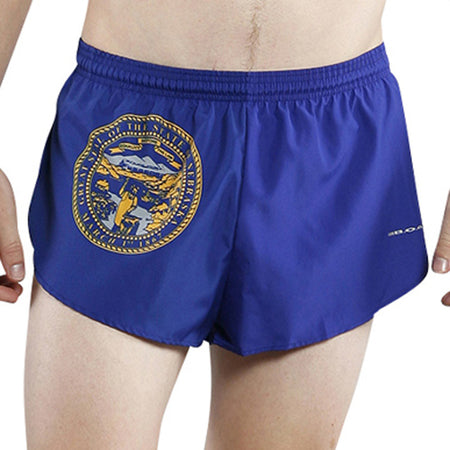 MEN'S 1 INCH INSEAM ELITE SPLIT RUNNING SHORTS- MASSACHUSETTS