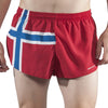 MEN'S 1 INCH INSEAM ELITE SPLIT RUNNING SHORTS- NORWAY