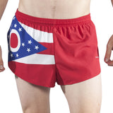 MEN'S 1 INCH INSEAM ELITE SPLIT RUNNING SHORTS- OHIO