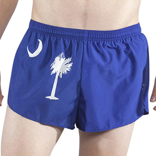 MEN'S 1 INCH INSEAM ELITE SPLIT RUNNING SHORTS- SOUTH CAROLINA