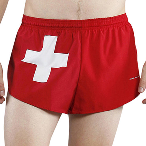 MEN'S 1 INCH INSEAM ELITE SPLIT RUNNING SHORTS- SWITZERLAND