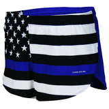 MEN'S 1 INCH INSEAM ELITE SPLIT RUNNING SHORTS- THIN BLUE LINE