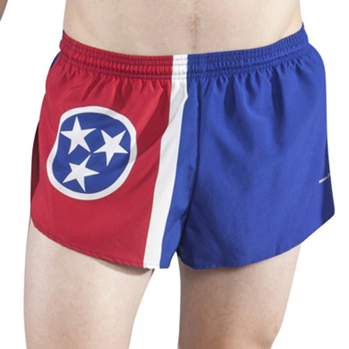 MEN'S 1 INCH INSEAM ELITE SPLIT RUNNING SHORTS- TENNESSEE