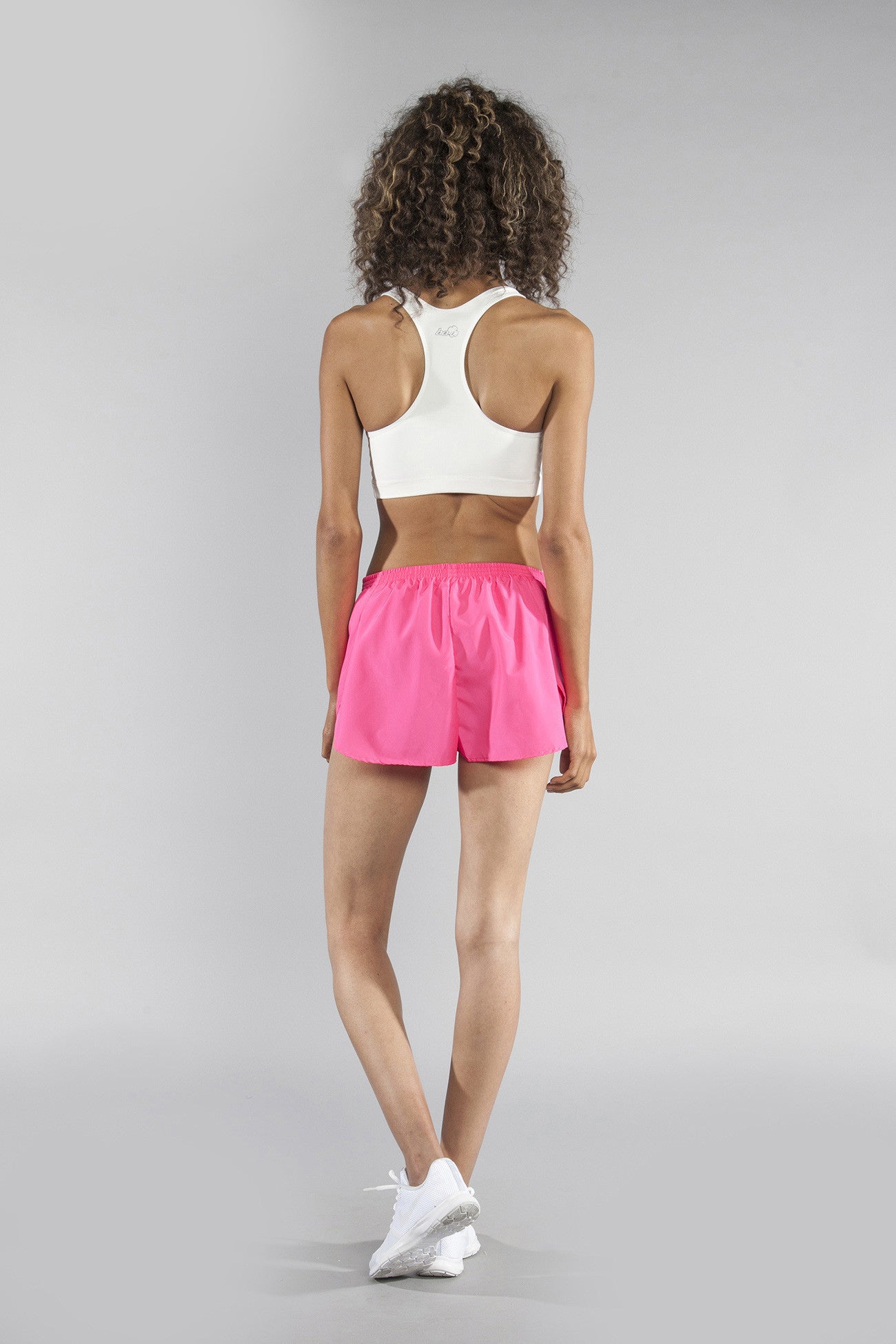 WOMENS 1" ELITE SPLIT RUNNING SHORT- HOT PINK - BOAUSA