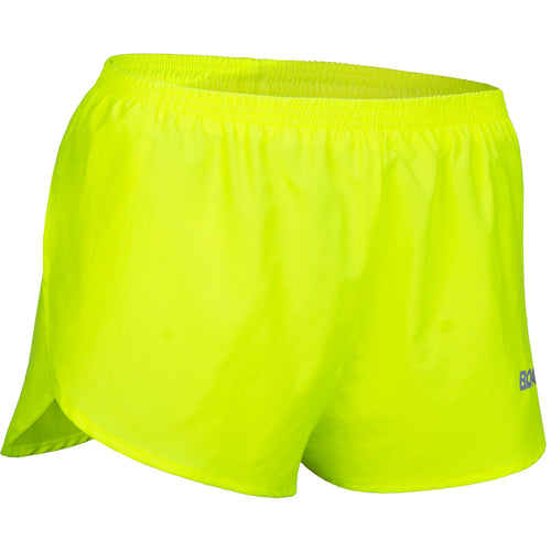 Women's Neon Yellow 1" Elite Split Shorts