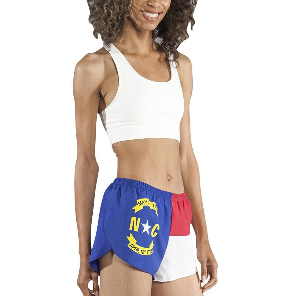 Women's 1" Elite Split Flag Shorts [N-Z] - North Carolina