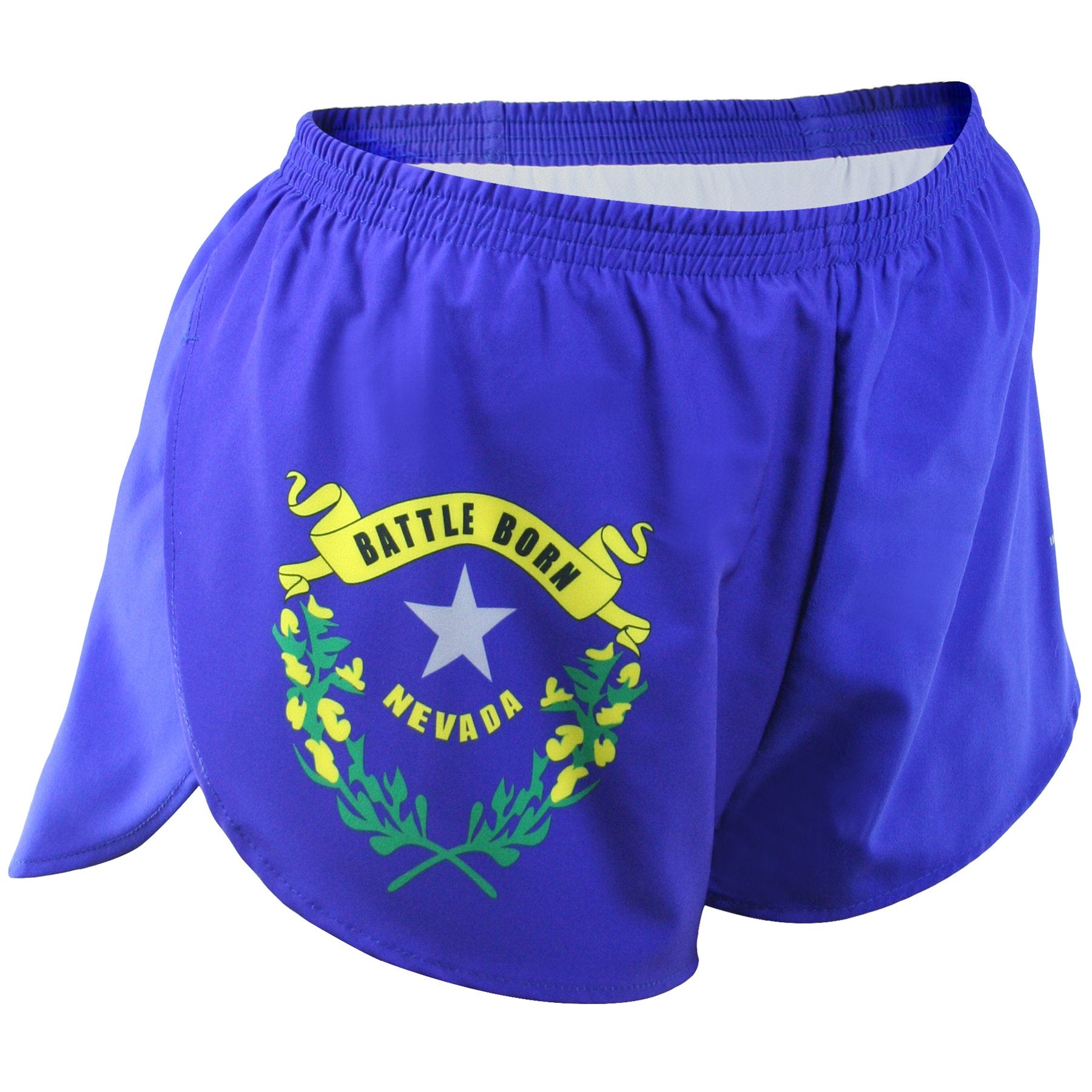 Women's 1" Elite Split Flag Shorts [N-Z] - Nevada