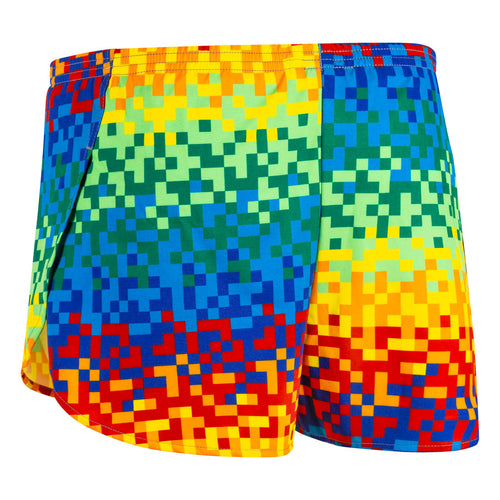 Women's Digital Rainbow 1" Elite Split Shorts