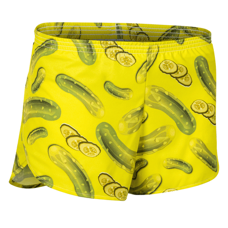 Women's Neon Yellow 1" Elite Split Shorts
