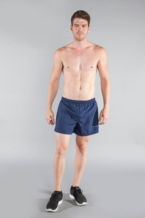 Men's Navy 3.75" V-Notch Shorts