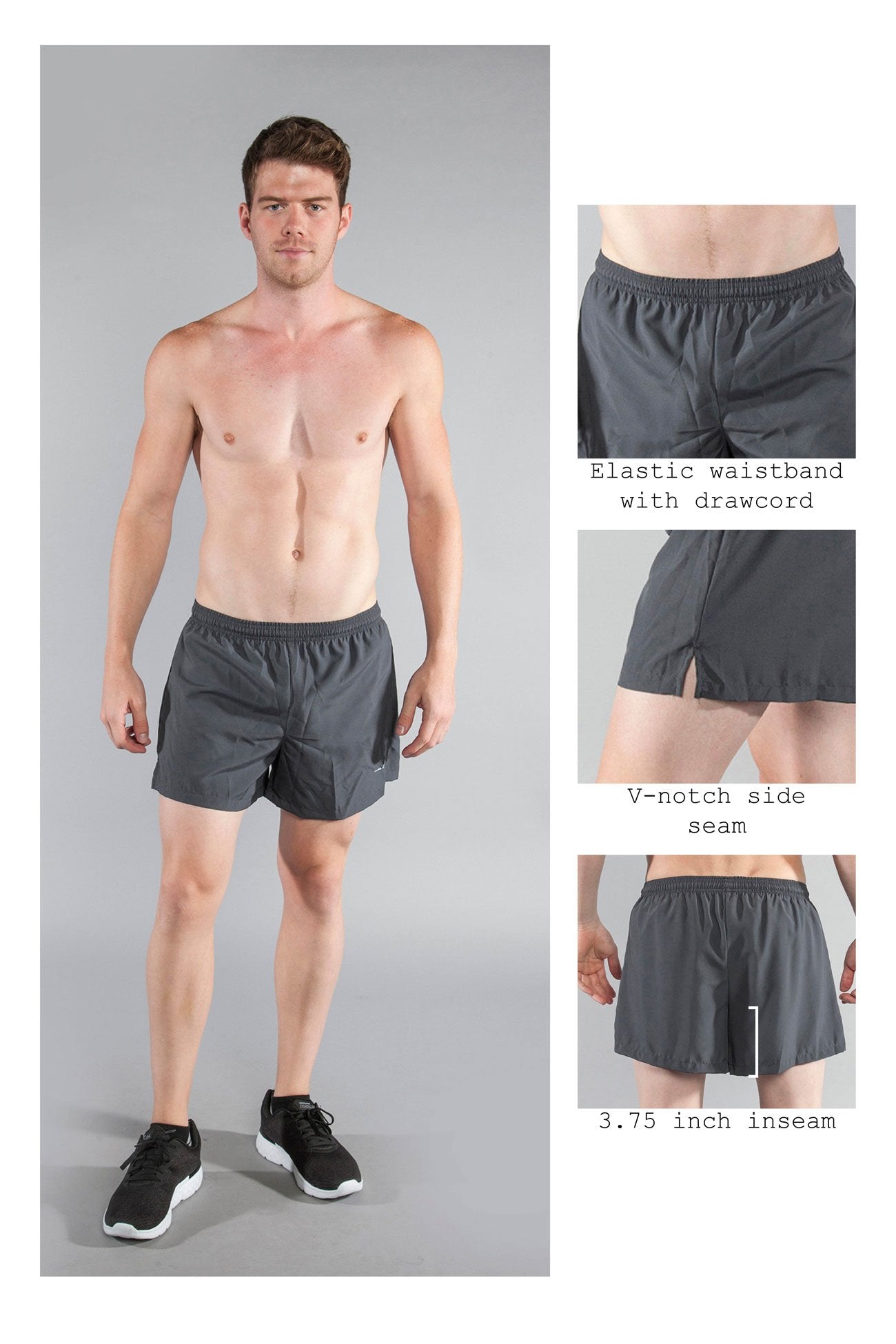Men's 3.75" V-Notch - Titanium