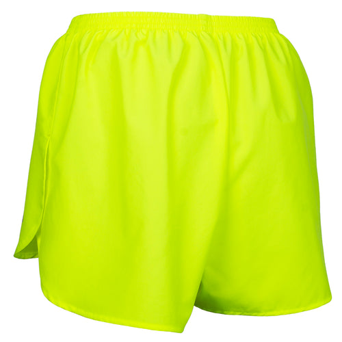 Women's Neon Yellow 1.5" Half Split Trainer Shorts