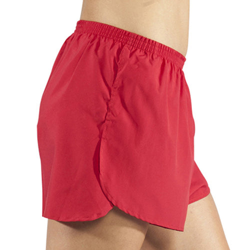 Women's Red 1.5" Half Split Trainer Shorts