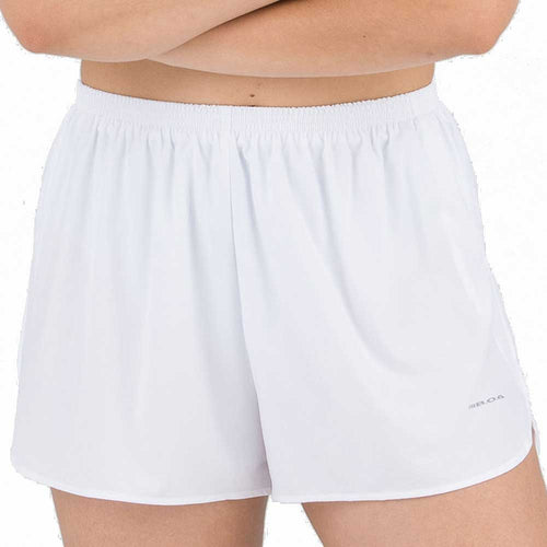 Women's White 1.5" Half Split Trainer Shorts