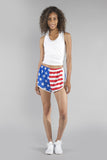 WOMENS STRETCH CHALLENGER SHORT- US FLAG - BOAUSA