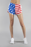 WOMENS STRETCH CHALLENGER SHORT- US FLAG - BOAUSA