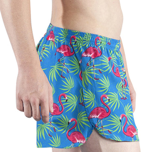 Men's Flamingo Turquoise 3" Half Split Shorts