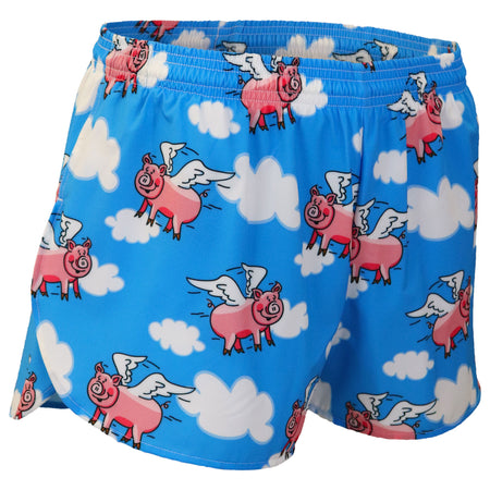 Men's 3" Half Split Shorts- ALOHA HAWAIIAN