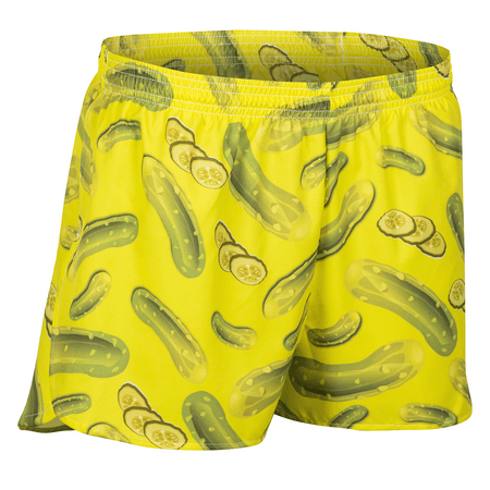 Men's Neon Lime 3" Half Split Shorts