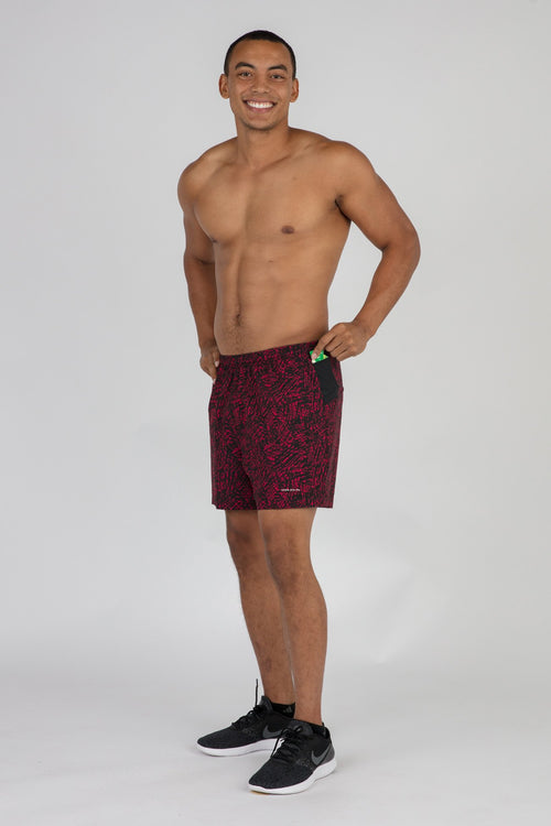Men's Hyper Red 2n1 5" Ultra Shorts