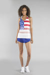 WOMEN'S INTERVAL SINGLET- US FLAG - BOAUSA