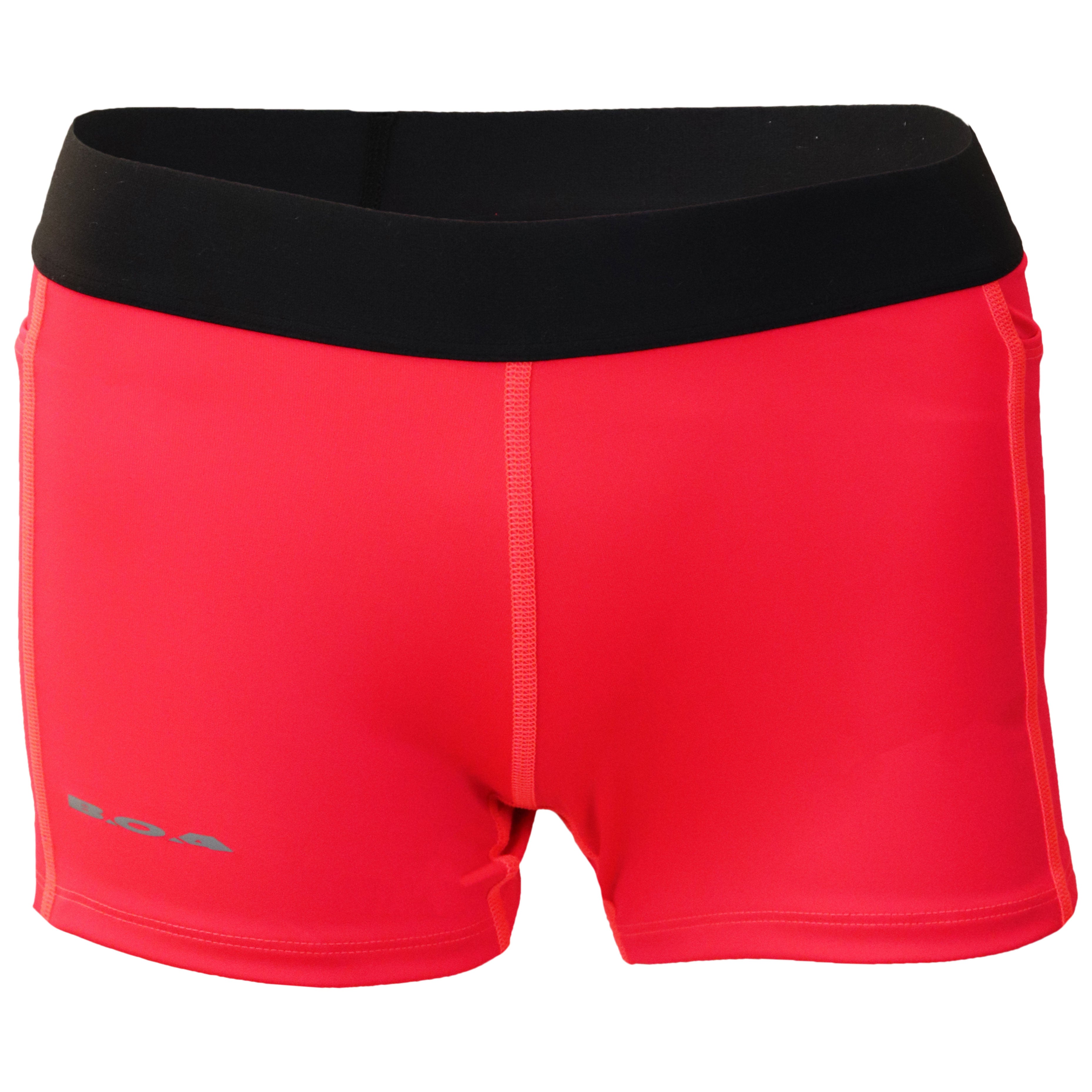 Women's Neon Coral Rocket Fuel Fit Shorts With Pockets – BOA
