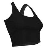 Women's 2n1 Crop'it Tank- BLACK