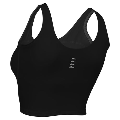 Women's Black 2n1 Crop'it Tank