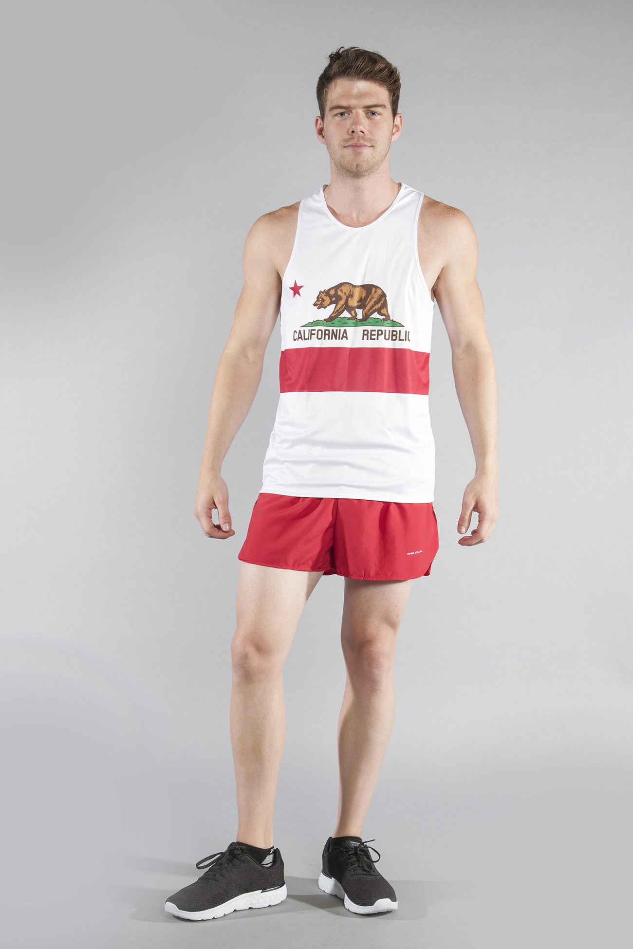 MEN'S PRINTED SINGLET- CALIFORNIA - BOAUSA