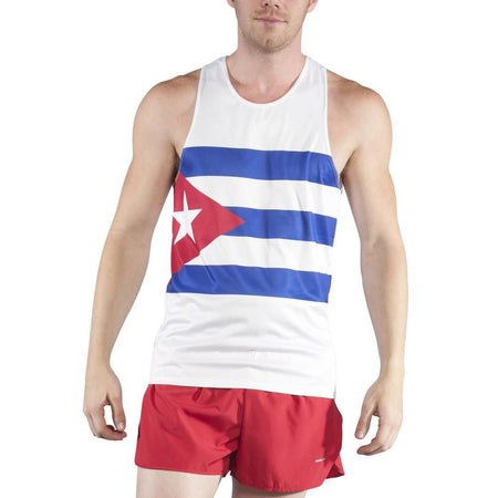 MN'S PATRIOT PRINT SINGLET- US FLAG