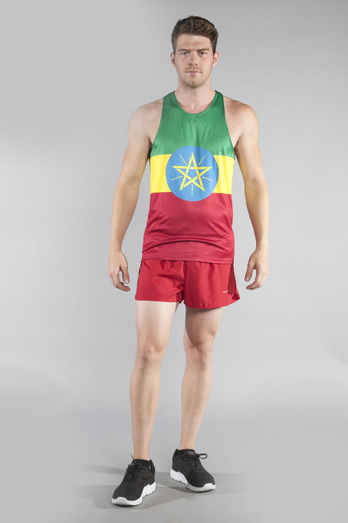 MEN'S PRINTED SINGLET- ETHIOPIA - BOAUSA