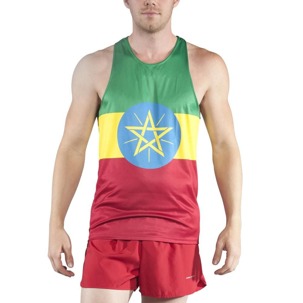 Men's Competitor Lite Printed Singlet [D-F] - Ethiopia