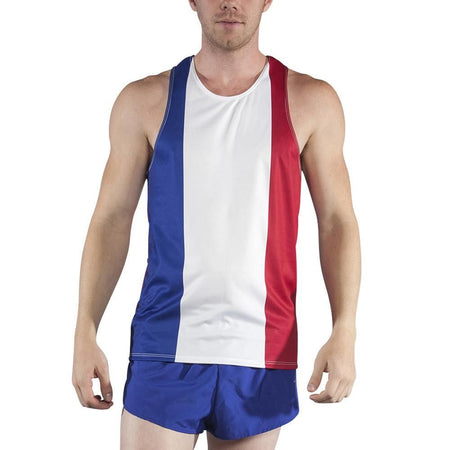 MN'S PATRIOT PRINT SINGLET- US FLAG