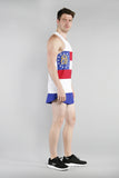 MEN'S PRINTED SINGLET- GEORGIA - BOAUSA