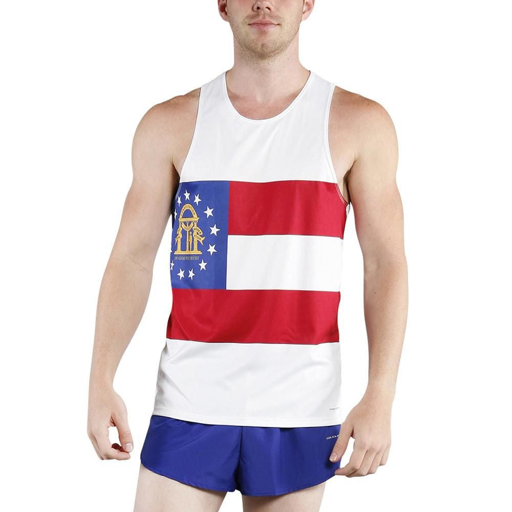 Men's Competitor Lite Printed Singlet [G-I] - Georgia