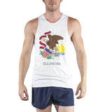 MEN'S PRINTED SINGLET- ILLINOIS