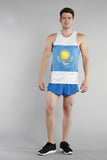 MEN'S PRINTED SINGLET- KAZAKHSTAN - BOAUSA