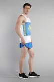 MEN'S PRINTED SINGLET- KAZAKHSTAN - BOAUSA