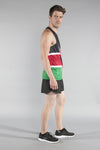 MEN'S PRINTED SINGLET- KENYA - BOAUSA