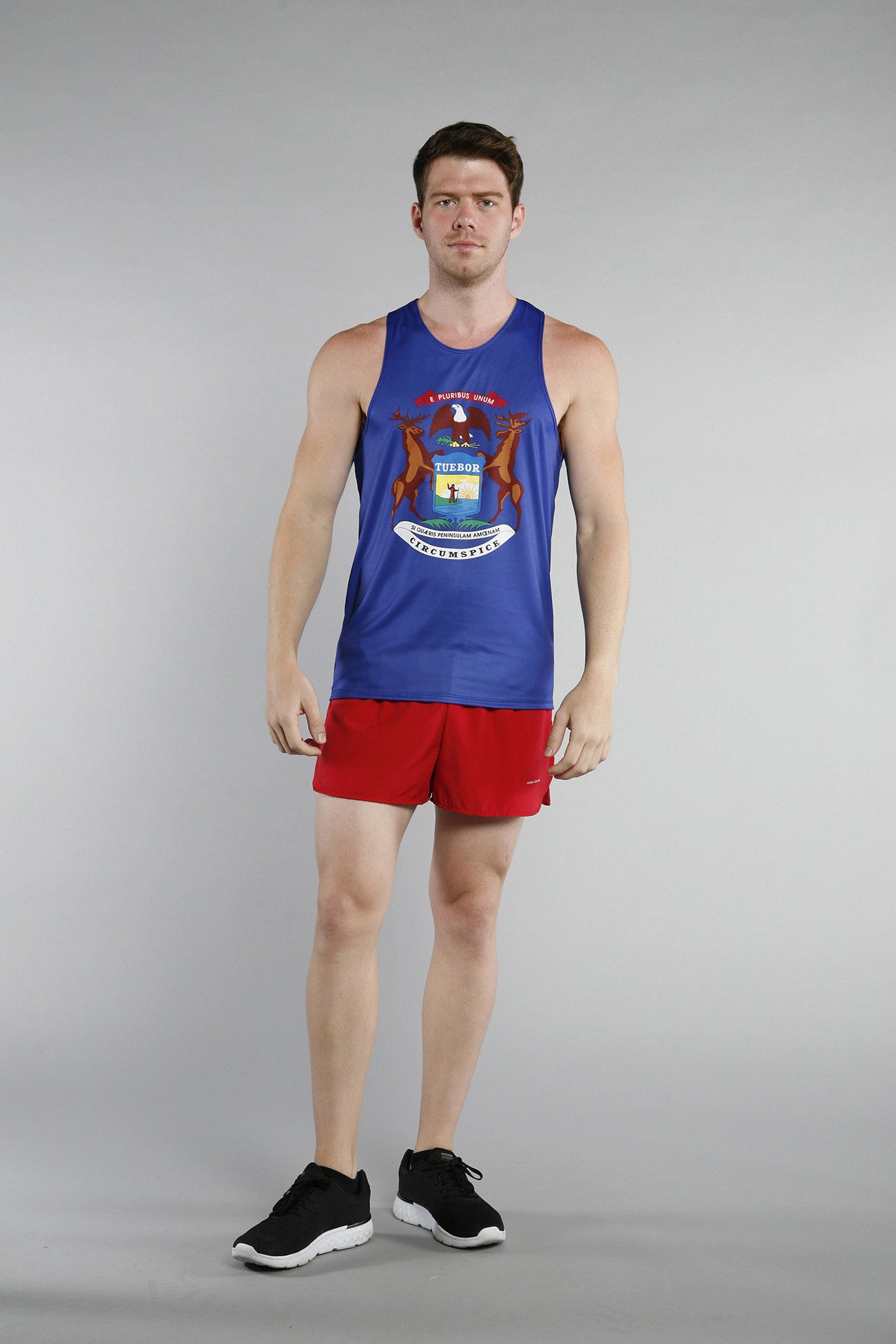 MEN'S PRINTED SINGLET- MICHIGAN - BOAUSA