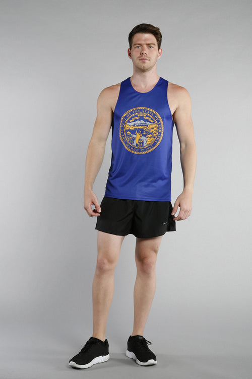 MEN'S PRINTED SINGLET- NEBRASKA - BOAUSA