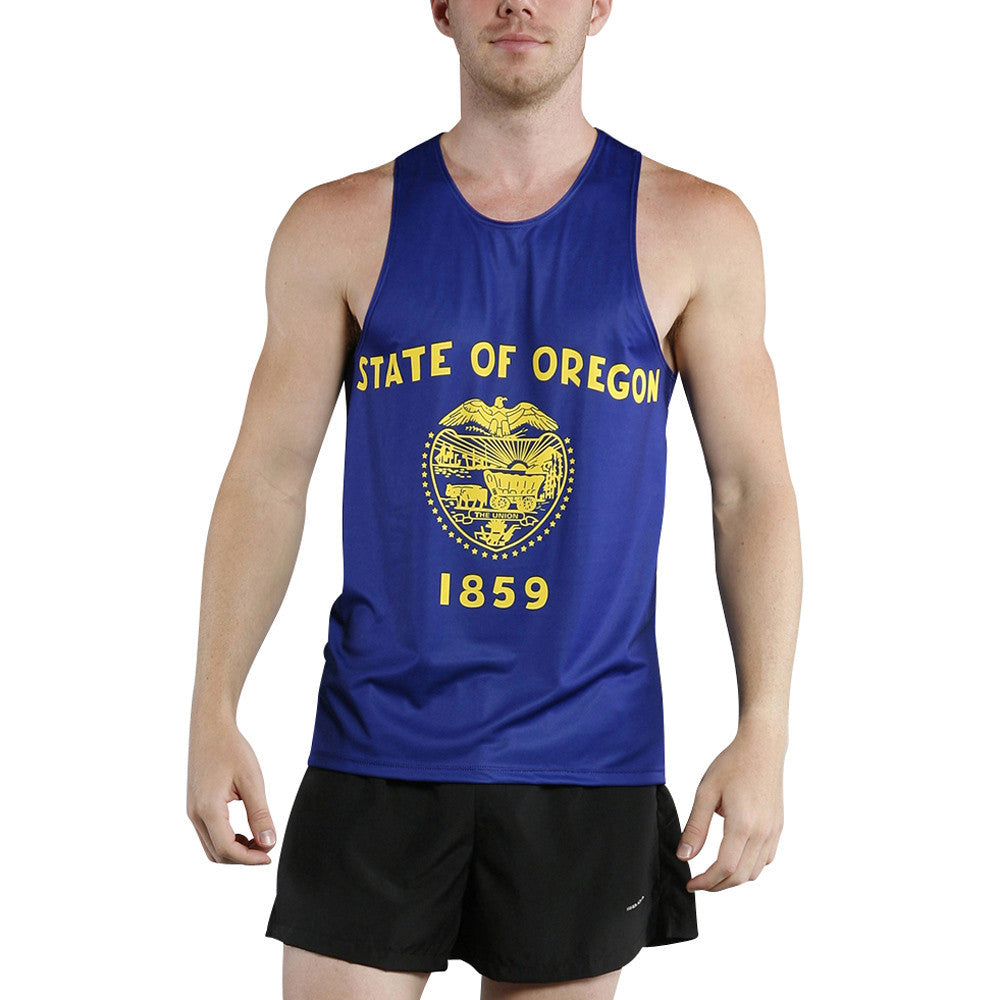 Men's Competitor Lite Printed Singlet [O-R] - Oregon