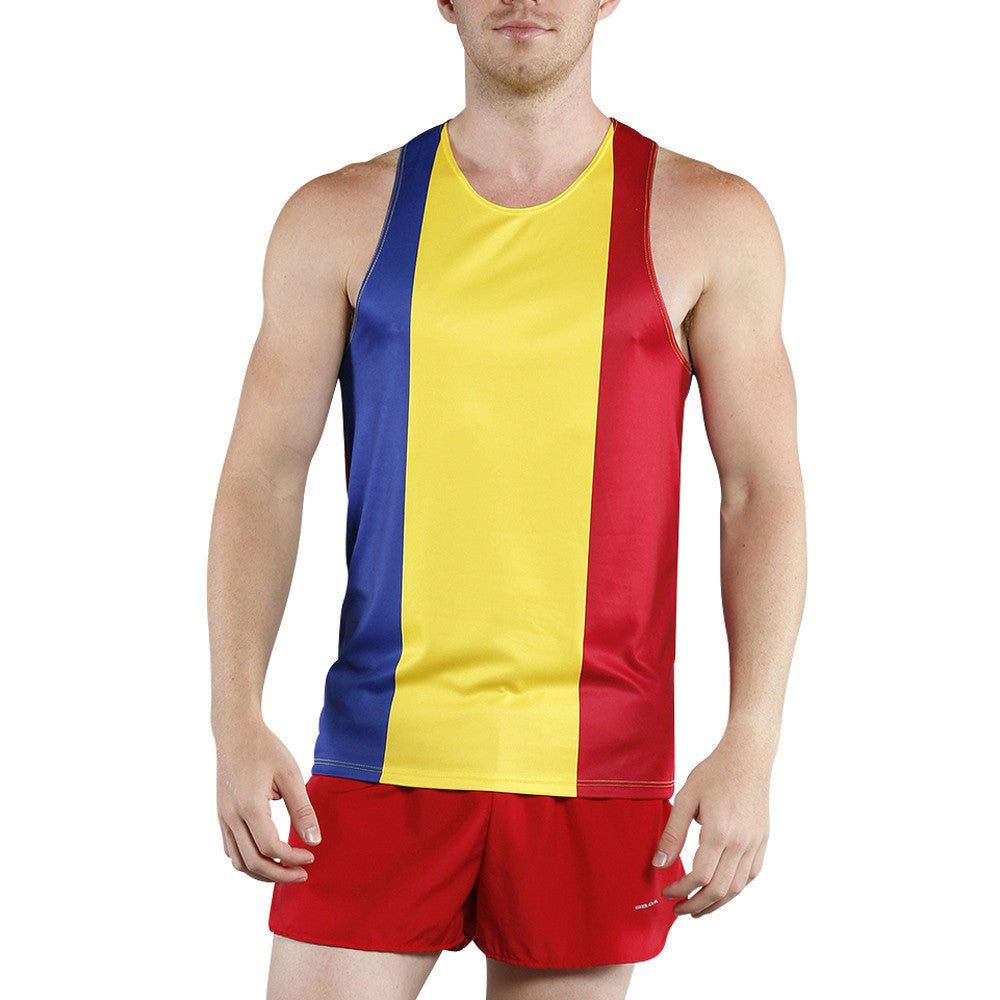 Men's Competitor Lite Printed Singlet [O-R] - Romania